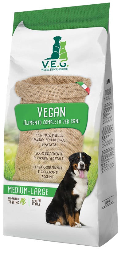 Marpet Vegan Dog Cibo Secco Per Cani Taglia Medium Large Sacco 12Kg