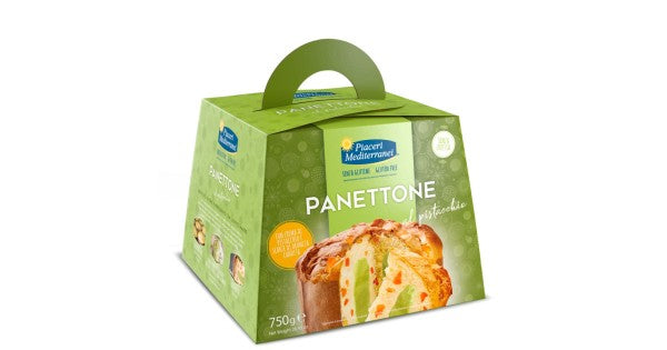PIACERI MEDITERRANEI PANETTONE AL PISTACCHIO 650 GRAMMI