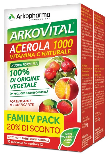 Arkovital Acerola 1000 Family Pack 60 Compresse masticabili