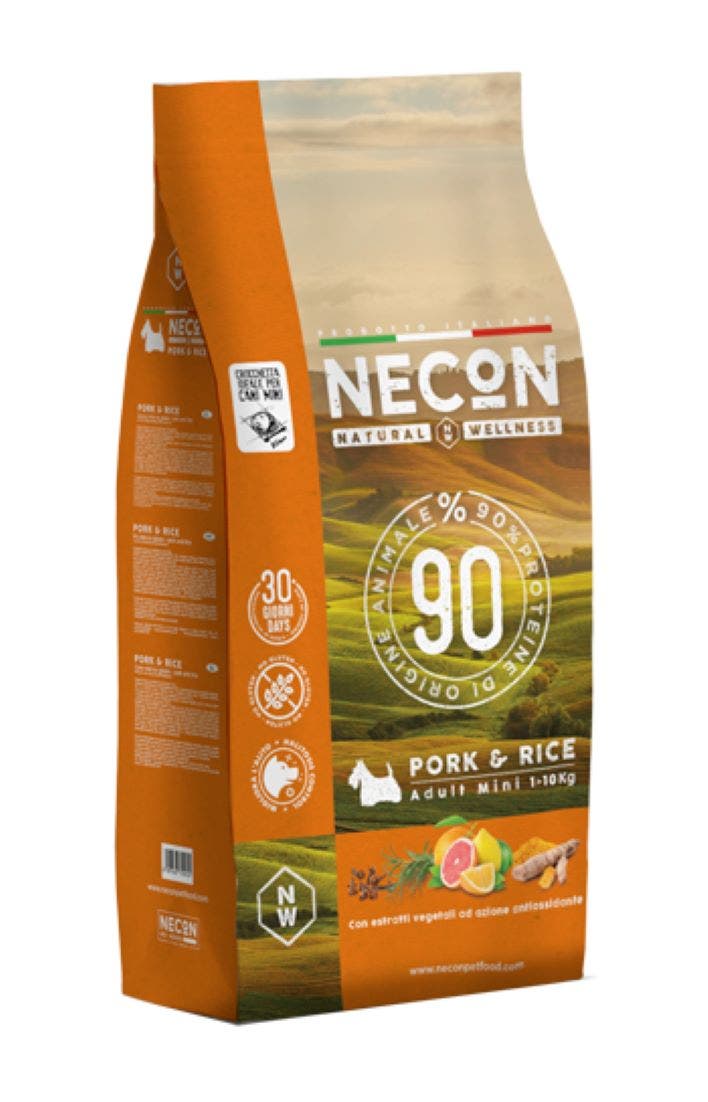 Necon Natural Wellness Crocchette Maiale E Riso Cane Taglia Mini Sacco 2kg