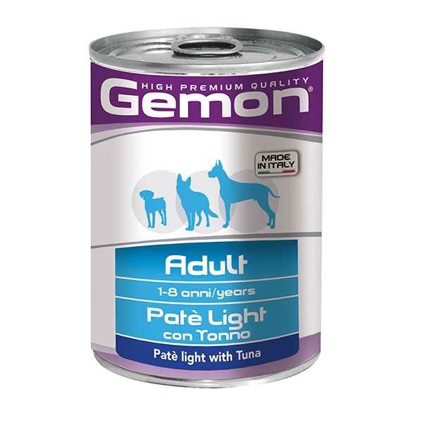 Gemon PatÉ Light Con Tonno Cibo Umido Cani Adulti Barattolo 400 g