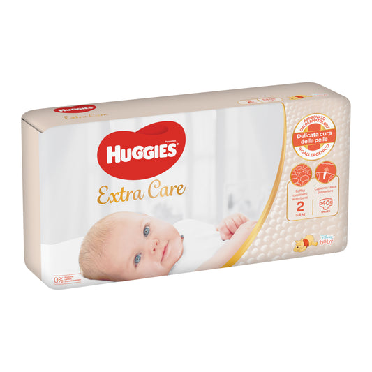 Huggies Extra Care 3-6 Kg Taglia 2 40 Pannolini