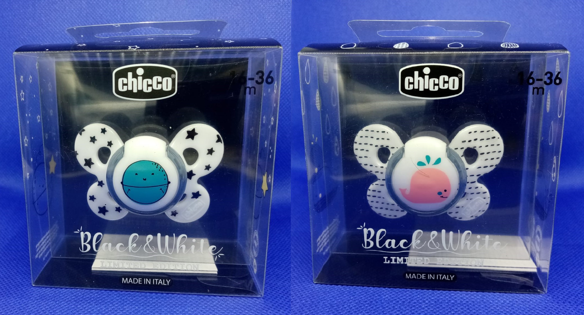 CHICCO SUCCHIETTO COMFORT LIMITED EDITION BLACK & WHITE SILICONE 16-36 MESI