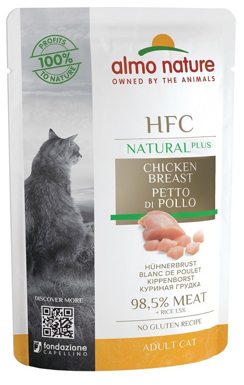 Almo Nature Hfc Natural Plus Petto Di Pollo Per Gatto Adulto 55g