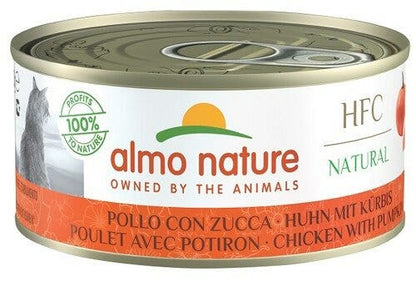 Almo Nature HFC Natural Cibo Umido Pollo Con Zucca Per Gatti Adulti Scatoletta 150g