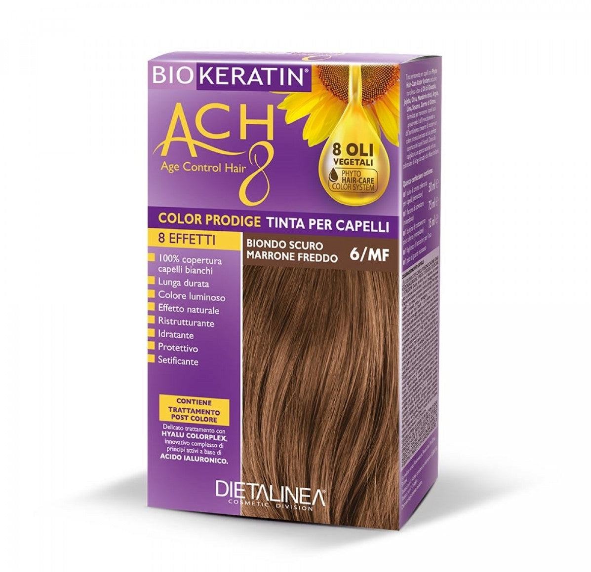 BIOKERATIN AGE CONTROL HAIR 8 EFFETTI 6/MF BIONDO SCURO MARRONE FREDDO