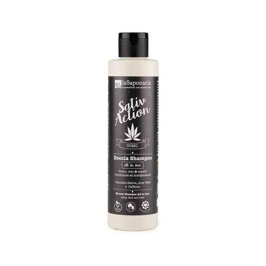 La Saponaria Sativaction Doccia Shampoo All In One Uomo 200ml