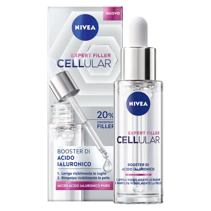 Nivea Cellular Expert Filler Booster Di Acido Ialuronico Siero Viso Antirughe Rassodante 30ml