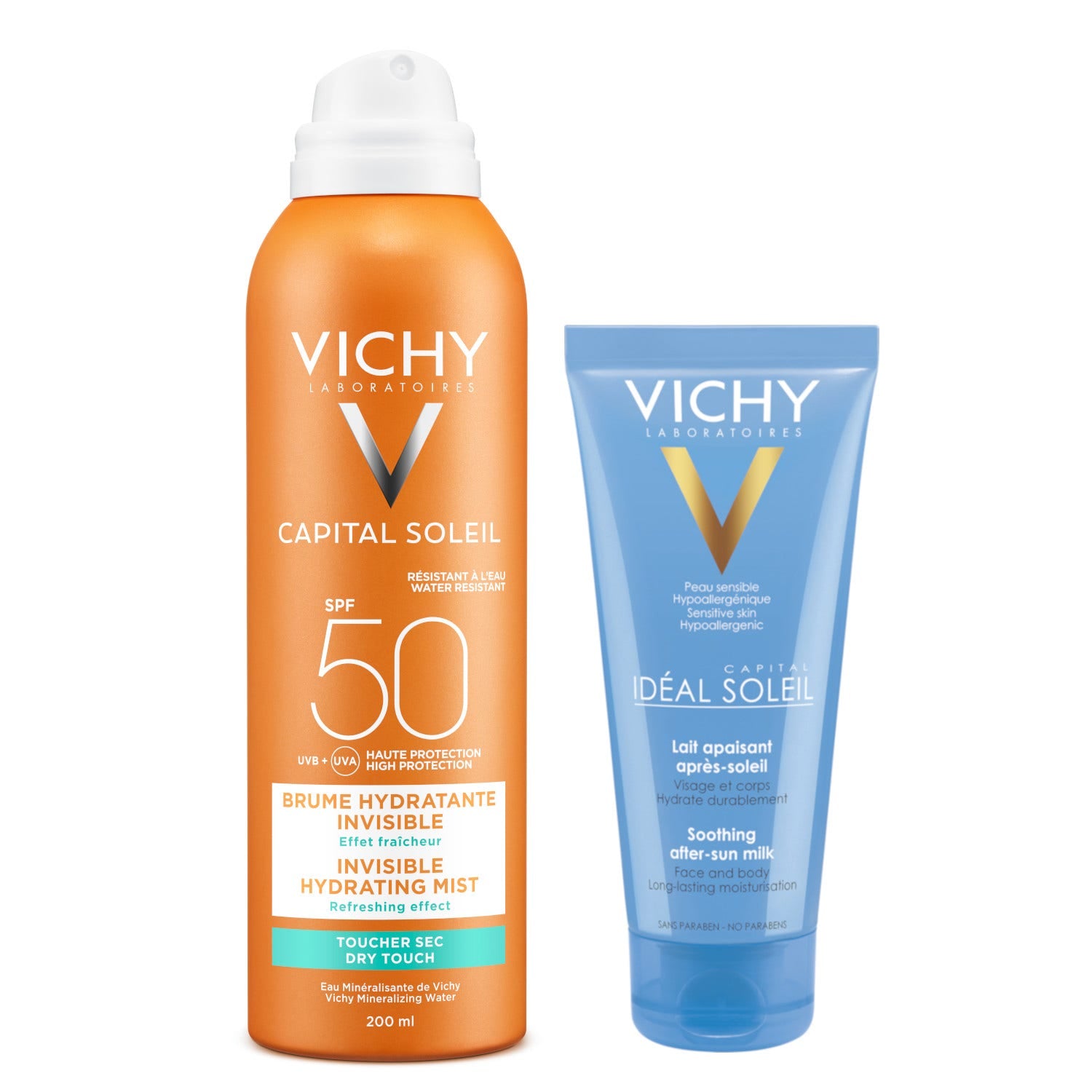 Vichy Capital Soleil Spray Invisibile Idratante SPF50 200ml + Doposole 100ml