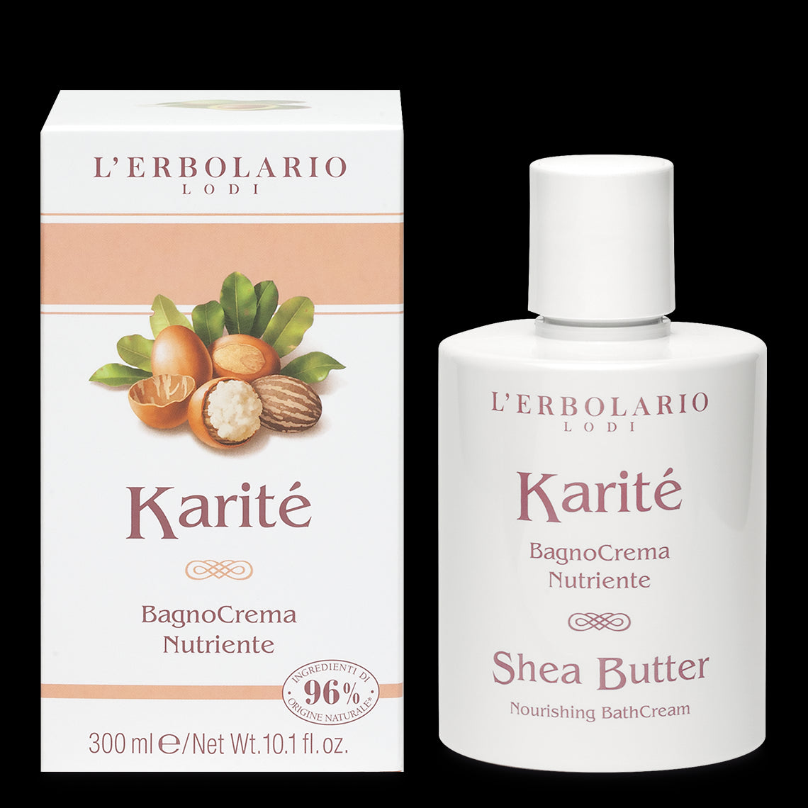 L'Erbolario KaritÉ Bagno Crema Nutriente Detergente Cremoso Pelli Sensibili 300ml