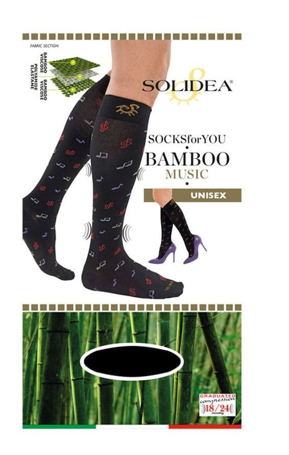 SOLIDEA SOCKS FOR YOU BAMBOO MUSIC BLU NAVY TAGLIA XL