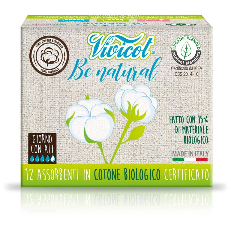 Vivicot Be Natural Assorbenti Giorno Con Ali 12 Pezzi