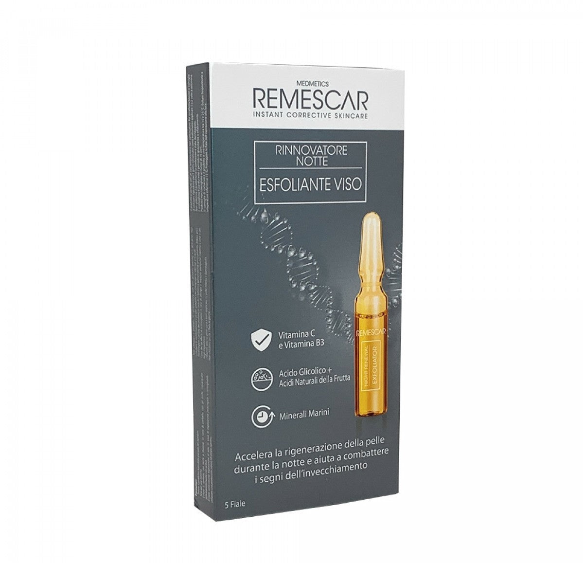 REMESCAR RINNOVATORE NOTTE ESFOLIANTE VISO 5 FIALE