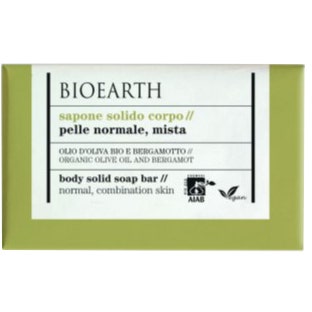 Bioearth Sapone Solido Corpo Olio Oliva Bio/Bergamotto Pelle Normale/Mista150g