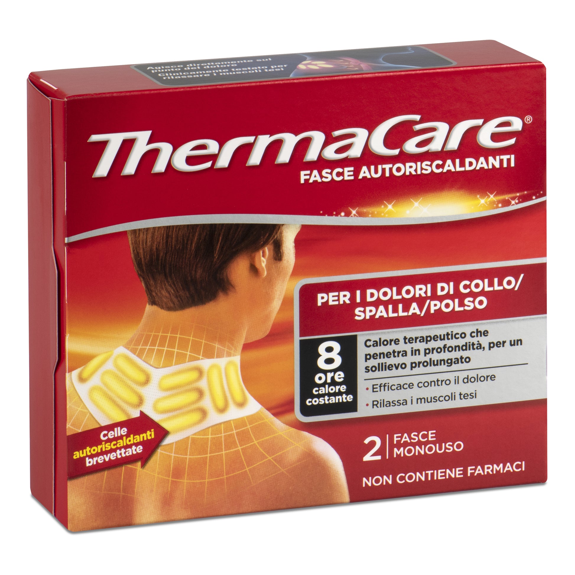 ThermaCare Fasce Autoriscaldanti per Dolori di Collo, Spalla, Polso 2 Pezzi