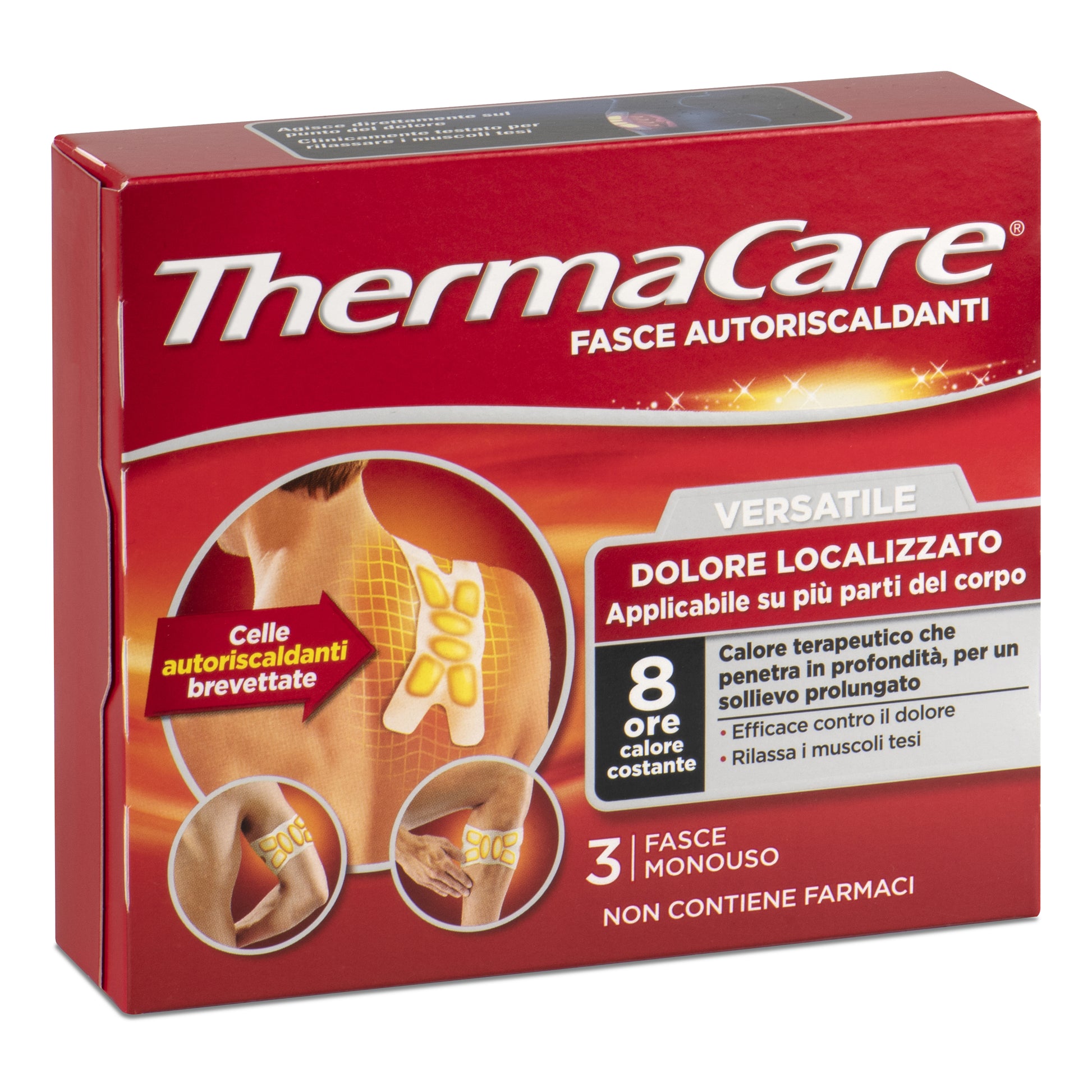 ThermaCare Versatile - Fasce Autoriscaldanti per Dolore Localizzato 3 Pezzi