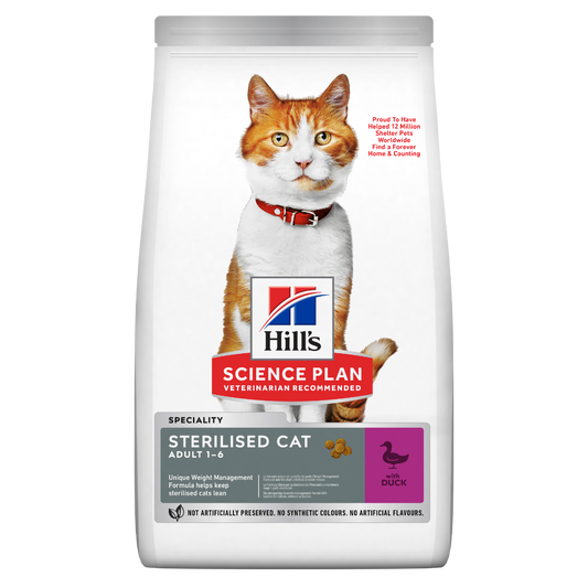 Hill's Science Plan Sterilised Cat Adult Alimento Per Gatti Con Anatra Sacco 1,5kg