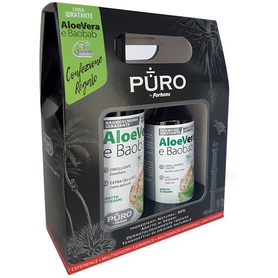 Forhans Puro Gift Collection Aloe Vera E Baobab Shampoo Bio 250ml + Bagnoschiuma Bio 500ml