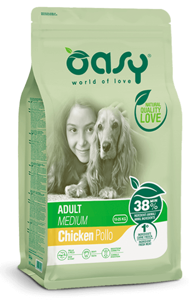 Oasy Dry Crocchette Di Pollo Per Cani Taglia Media Sacco 12kg