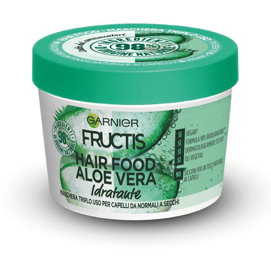 Garnier Fructis Hair Food Maschera Idratante Formula Vegana Aloe 390 ml