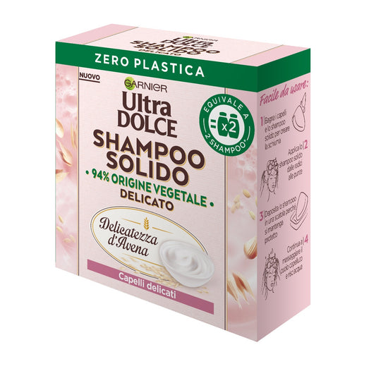 Garnier Ultra Dolce Shampoo Solido Delicato Avena/Crema Di Riso 60g