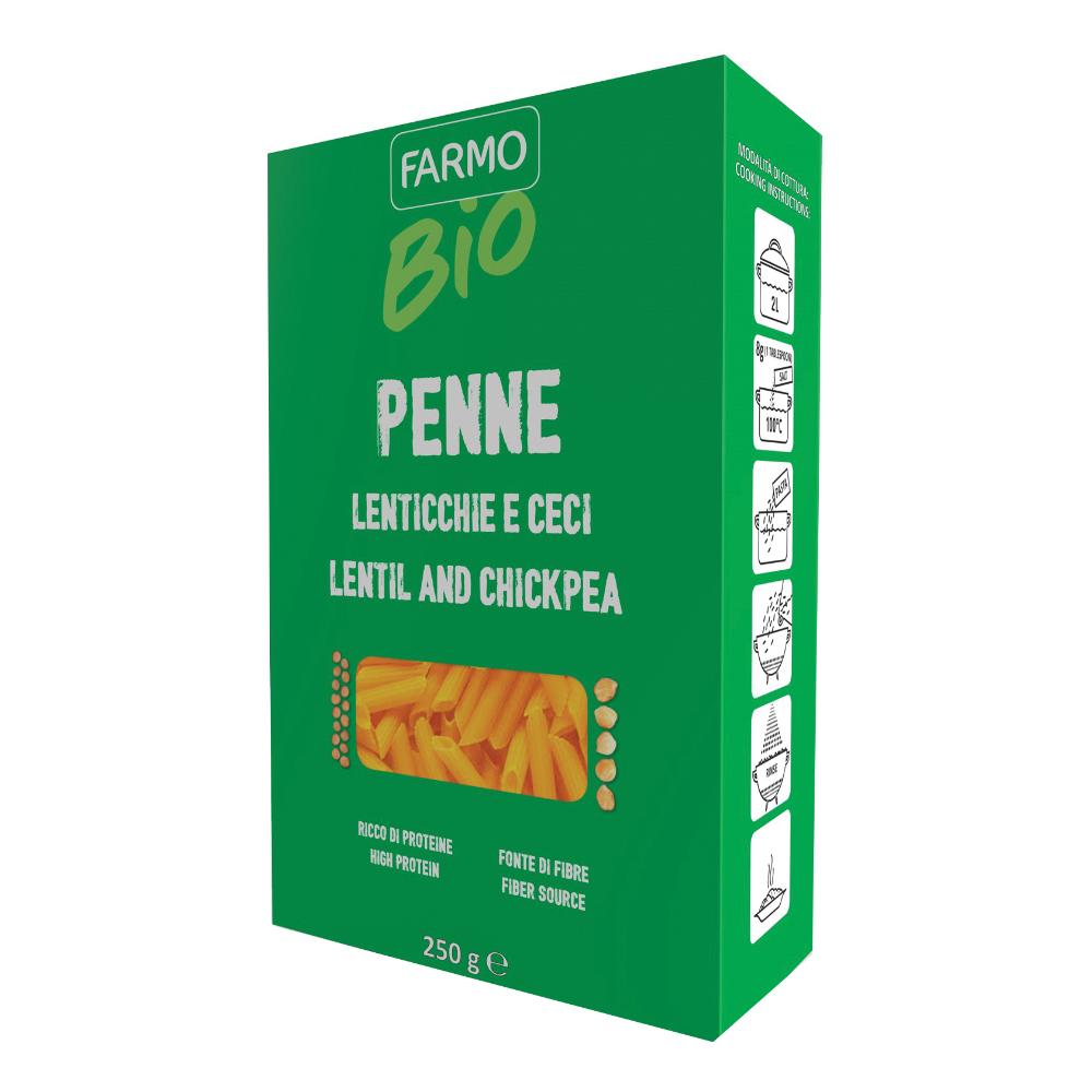 FARMO Bio Penne Lenticchie Ceci 250g