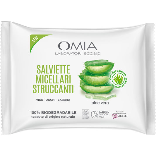 Omia Skincare Salviette Struccanti Aloe Salento 20 Pezzi