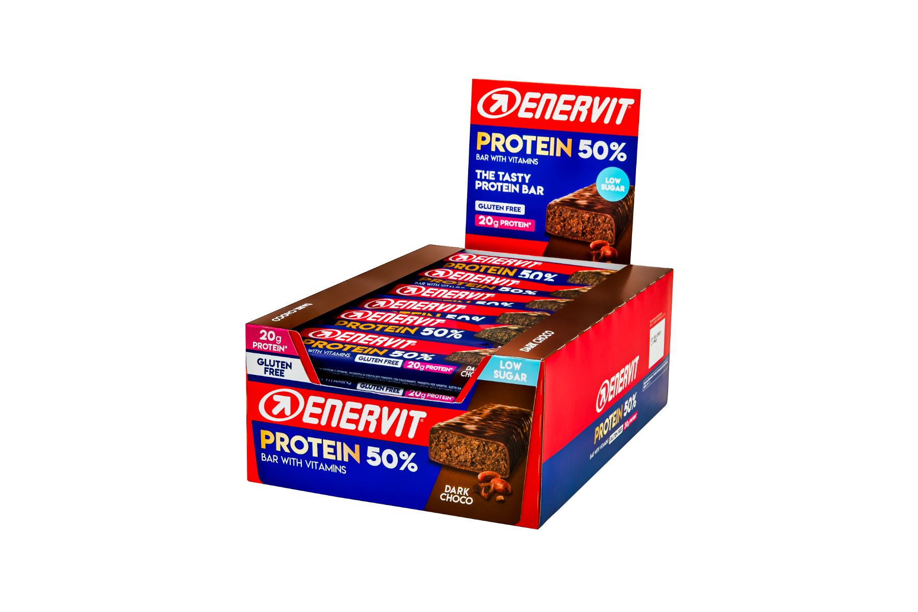 Enervit Protein Bar 50% Dark Choco 30 Barrette Da 40g