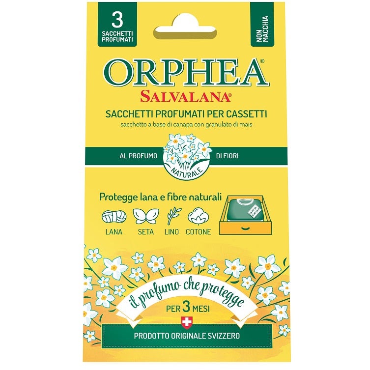 Orphea 3 Sacchetti Profumati Per Cassetti Profumo Fiori