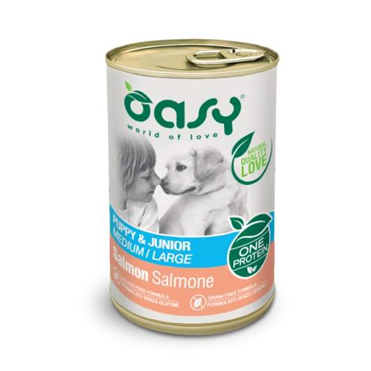 Oasy Wet Dog One Puppy Medium/large Salmone 400 g