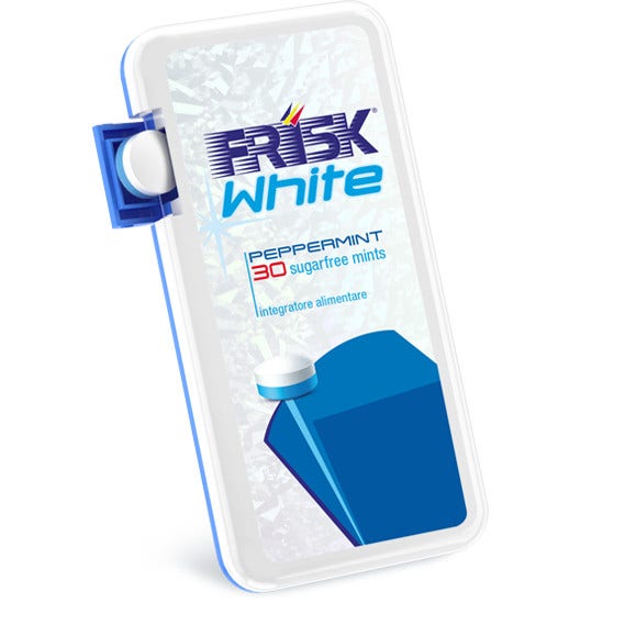 Frisk White Tin Box Caramelle 35g