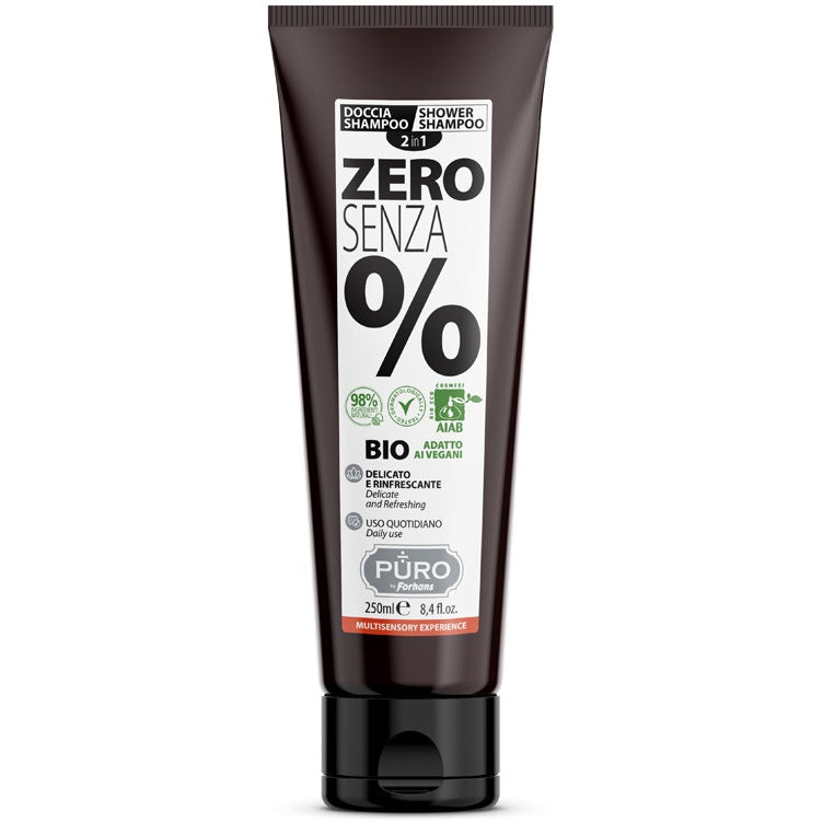 Forhans Puro Doccia Shampoo Delicato/Rinfrescante Zero Senza % 250ml