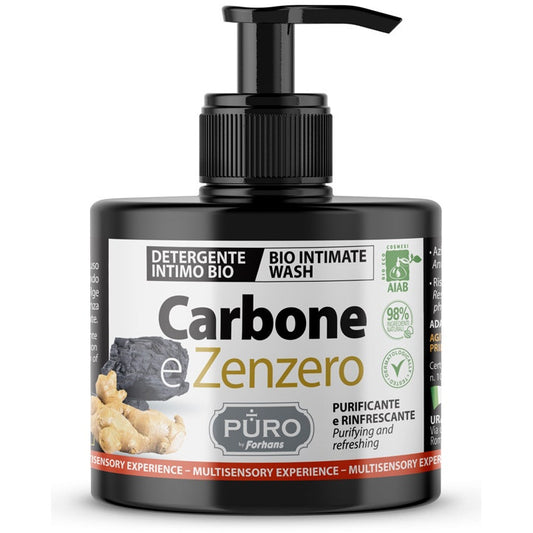 Forhans Puro Detergente Intimo Purificante/Rinfrescante Carbone E Zenzero 250ml