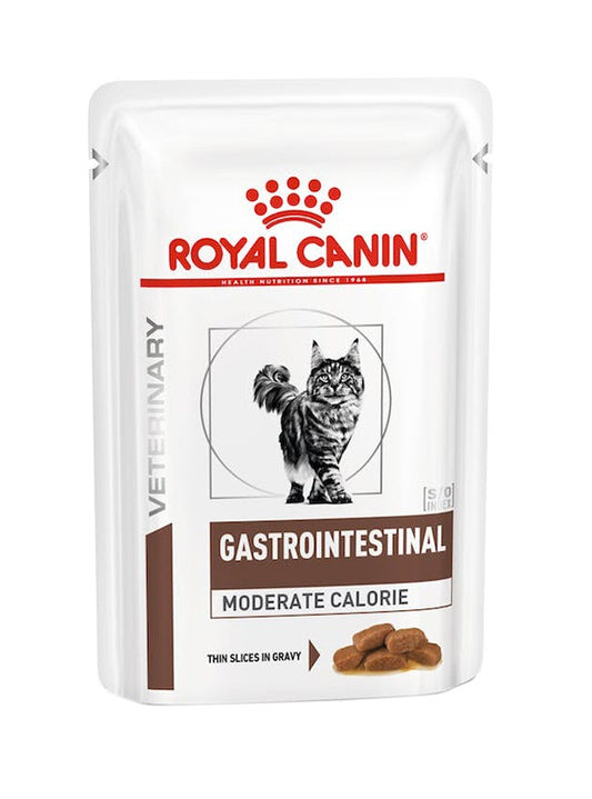 Royal Canin Gastrointestinal Moderate Calorie Straccetti In Salsa Per Gatti 12x85g