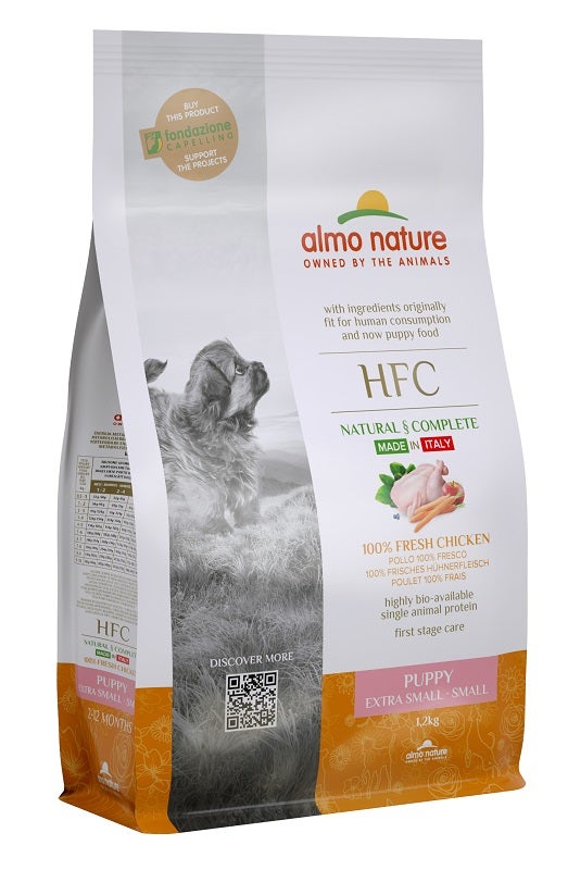 Almo Nature HFC Puppy  Crocchette Pollo Cani Cuccioli Taglia Mini E Piccola Sacco 1,2kg