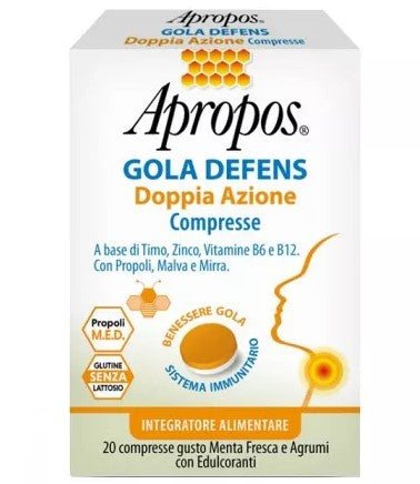 APROPOS GOLA DEFENS DOPPIA AZIONE 20 COMPRESSE