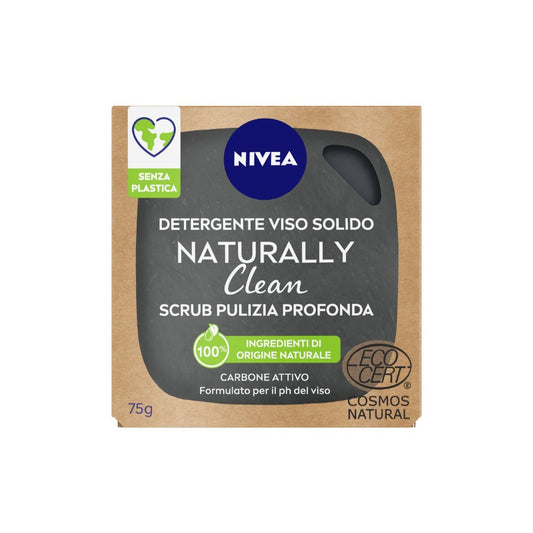 Nivea Naturally Clean Scrub Solido Viso Pulizia Profonda 75g