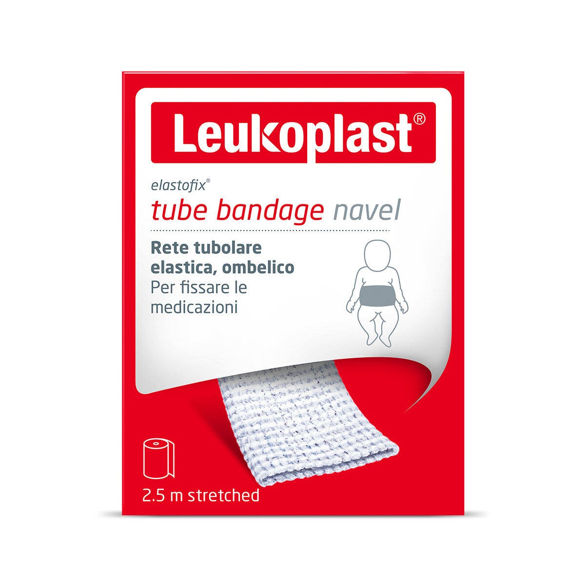 Elastofix Bende Di Fissaggio Ombelico 2.5m 1 Pezzo