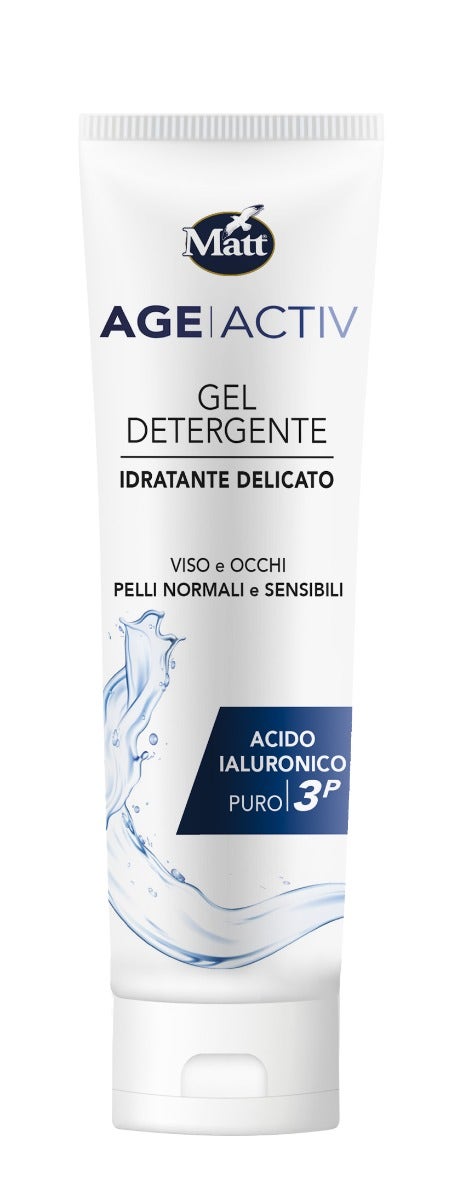 Matt Age Activ Gel Detergente Idratante Viso E Occhi Con Acido Ialuronico 150ml
