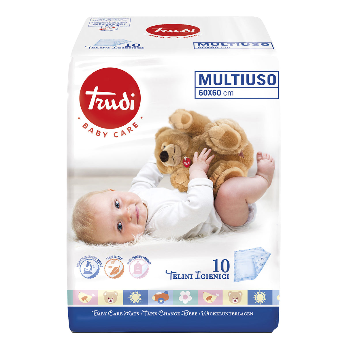 TRUDI BABY CARE 10 TELINI MULTIUSO 60X60CM