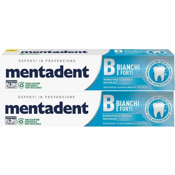 Mentadent Bianchi E Forti Dentifricio 2x75ml