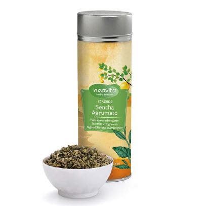 Neavita Silver Tin Sencha Agrumato TÈ Verde Sfuso 100g