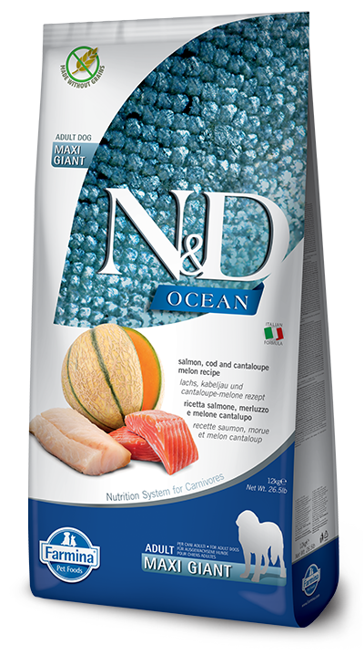 Farmina N&D Ocean Salmone E Merluzzo Cani Adulti Taglia Molto Grande Sacco 12kg
