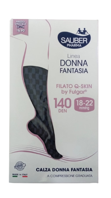 SAUBER DONNA QSKIN 140 DEN MINISCACCO TAGLIA L/XL NERO E BLU