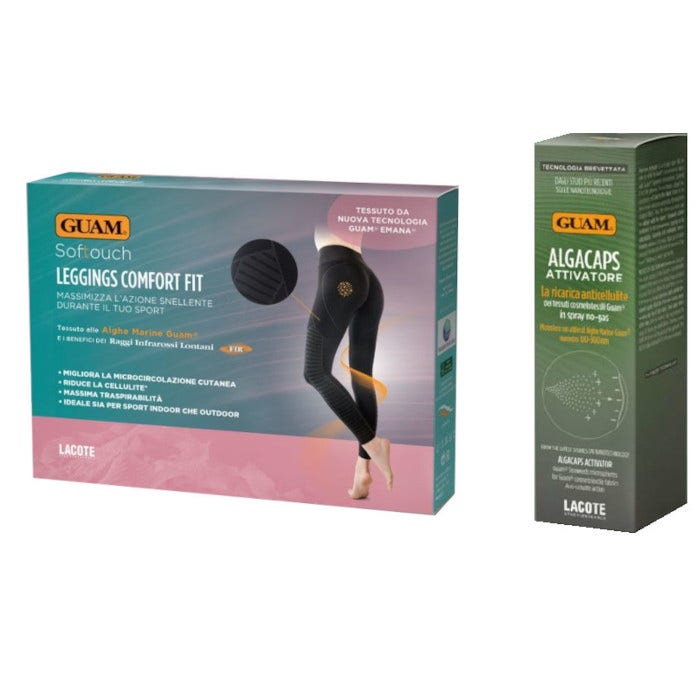 Guam Softouch Leggings Comfort Fit S/M + Algacaps Attivatore Spray Alghe Marine 100ml