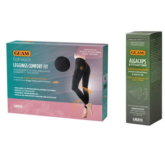 Guam Softouch Leggings Comfort Fit S/M + Algacaps Attivatore Spray Alghe Marine 100ml