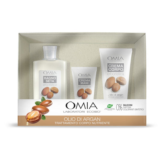 Omia Cestino Ecobio Argan Corpo Dermo Bagno 400ml+Crema Corpo 200ml+Crema Mani 75ml