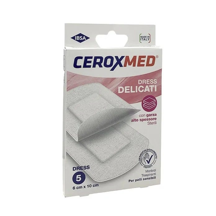 Cerotti Compresse Dress Ceroxmed Delicati 6x10 cm 5 Pezzi