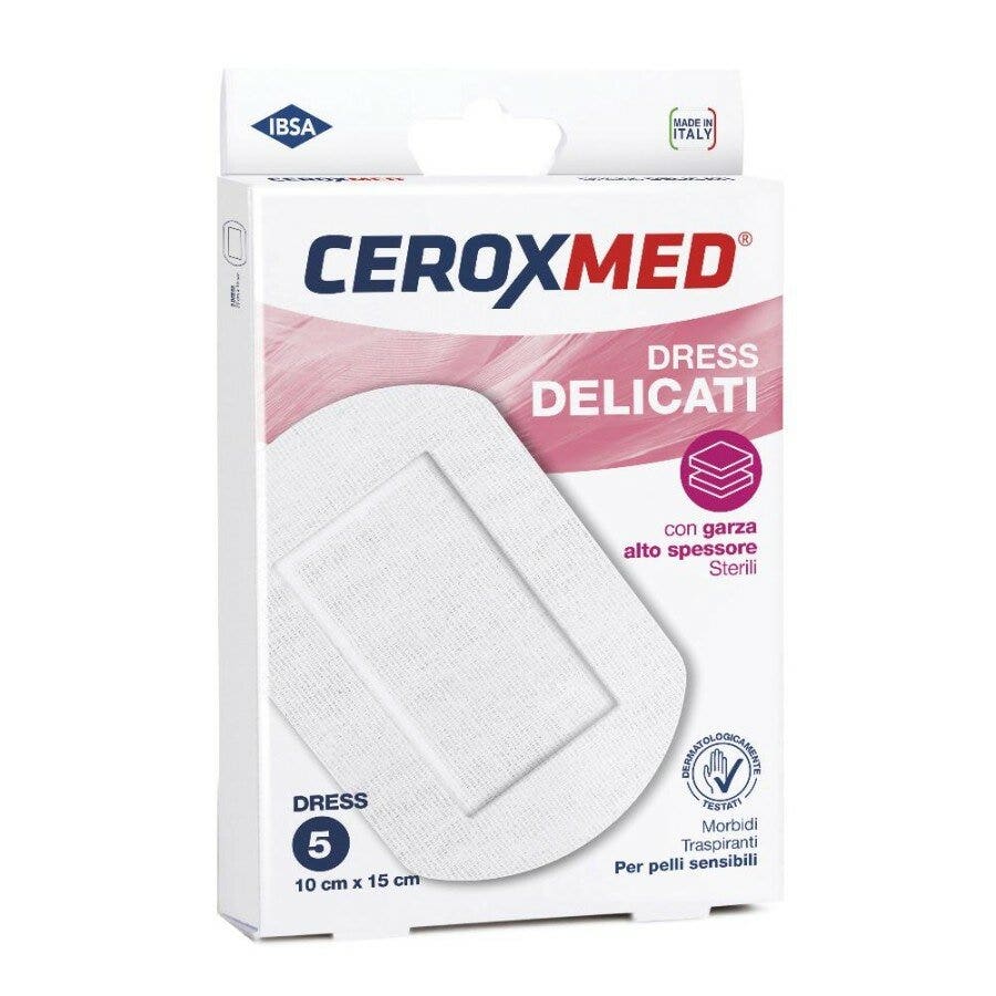 Ceroxmed Cerotti Compresse Dress Delicati 10x15cm 5 Pezzi