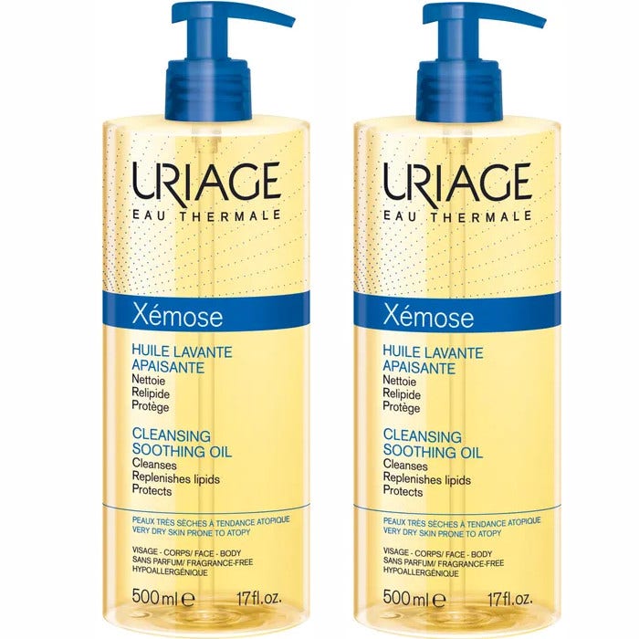 Uriage Xemose Olio Detergente 2x500ml